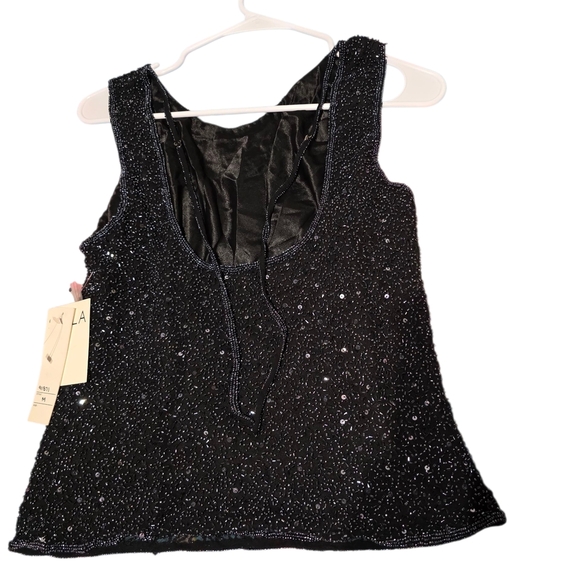 Scala Glittering Black Tank Top - Picture 9 of 16
